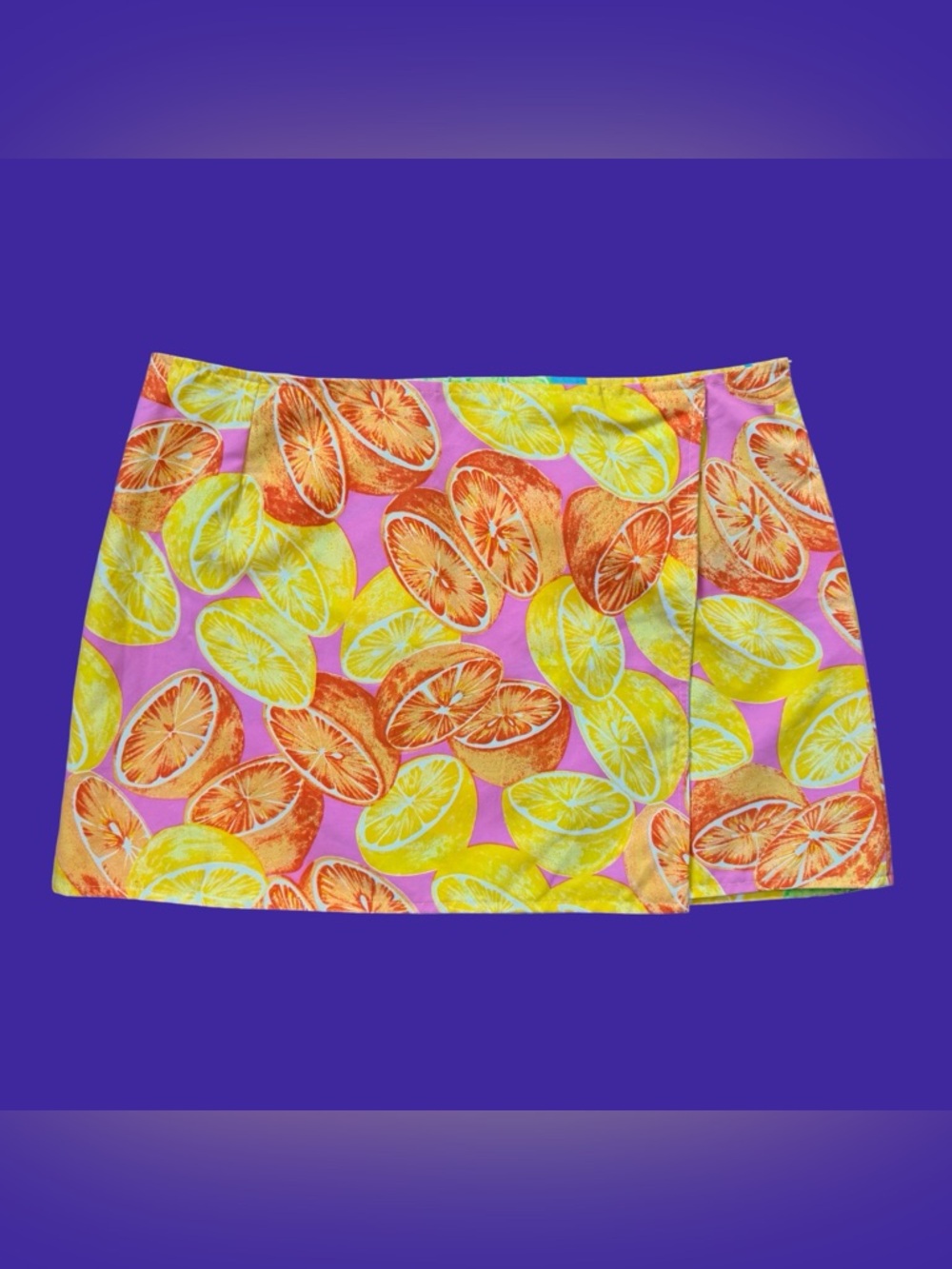 Rampage lemon and orange print skirt